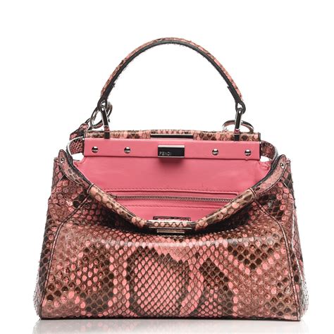 fendi peekaboo python pink|Fendi peekaboo.